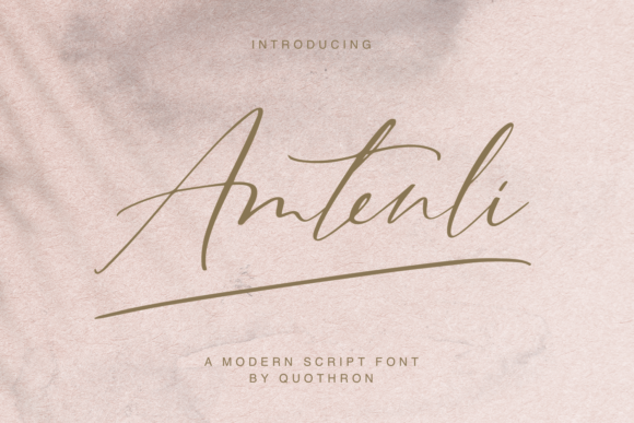 Amtenli Script: Elegant Font for Creative Makers
