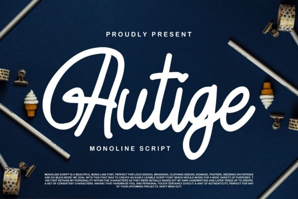 Autige Script: A Vintage Font for Creative Makers