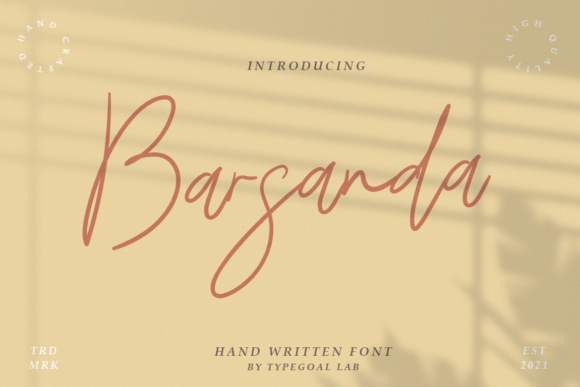 Barsanda Script: A Elegant Font for Business
