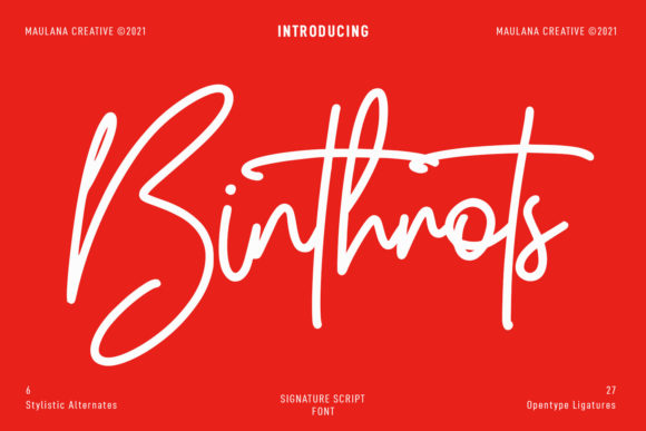 Binthrots Script: Elegant Font for Creative Campaigns