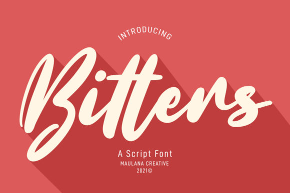 Bitters Script Font for Business