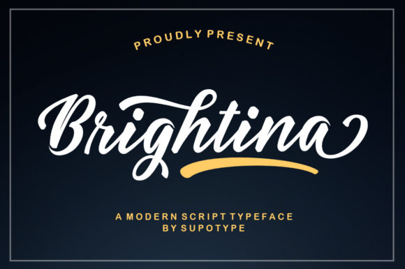 Brightina Script: A Cute Handwritten Font
