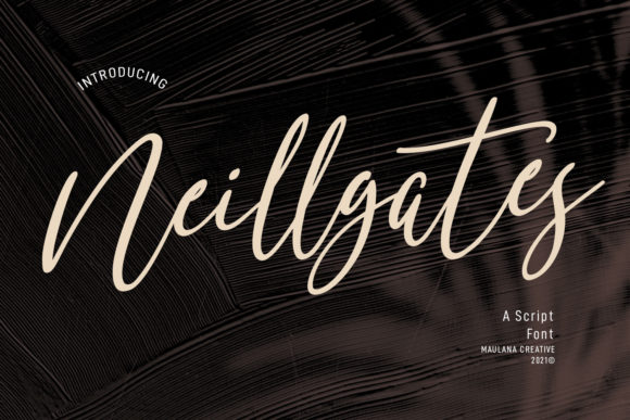 Neillgates Script: Elegant Font for Creative Makers