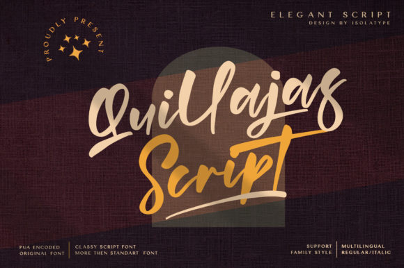 Quillajas Script: Elegant Handwritten Font
