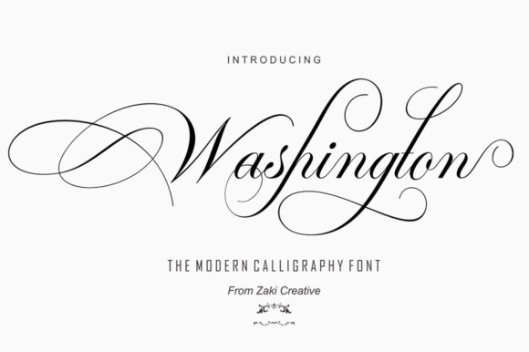 Washington Script Font for Business